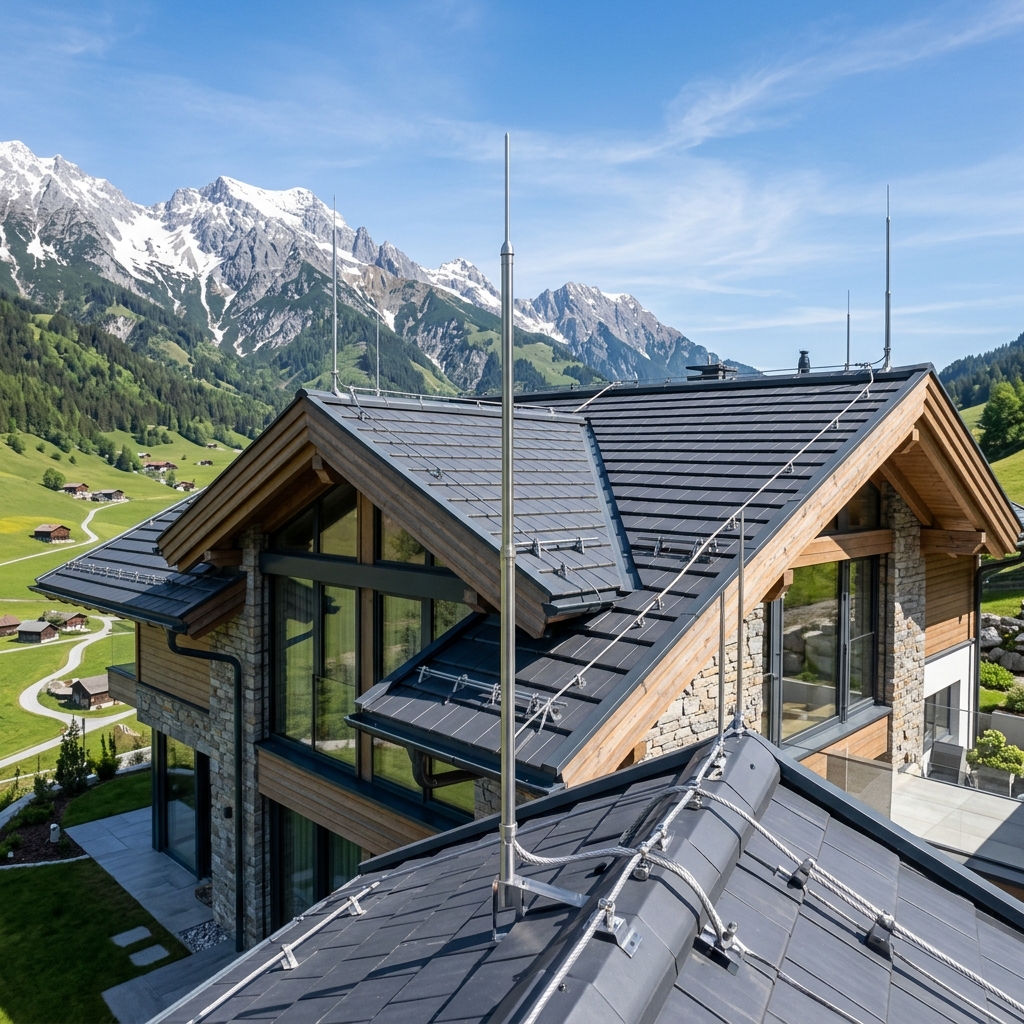 Blitzschutz und Blitzableiter Montagen